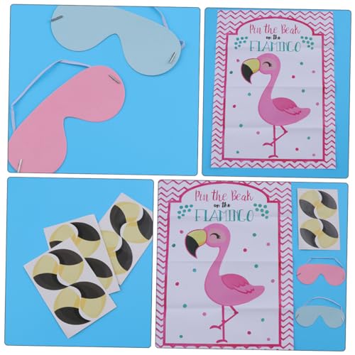 Vaguelly 2 Sets Flamingo Jungen und Mädchen Party Aufkleber Set Augenmaske für Spiel Vaguelly 2 Sets Flamingo Jungen und Mädchen Party Aufkleber Set Augenmaske für Spiel von Vaguelly