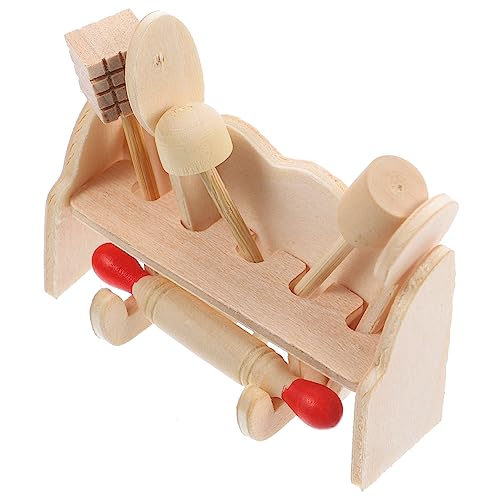 Vaguelly 2 Sets Mini Küchenzubehör Mini Küchenutensilien Kleines Spielzeughaus Puppenhaus Miniaturen Puppenhaus Zubehör Lustiges Für Kleines Zubehör Holz von Vaguelly