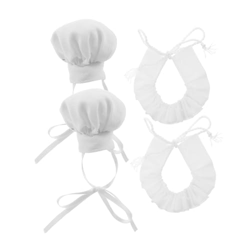 Vaguelly 2 Sets Puppen Küchenhut Mini Hüte Für Puppen Kleiner Hut Miniatur Kochmütze Miniatur Küche Kleiner Hüte Für Weiß von Vaguelly