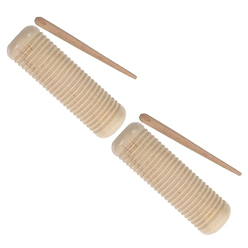 Vaguelly 2er-Pack Guiro-Instrumente Für Kleinkinder – Musikspielzeug Aus Holz Für Kinder Percussion-Set Für Die Früherziehung Sicher & von Vaguelly