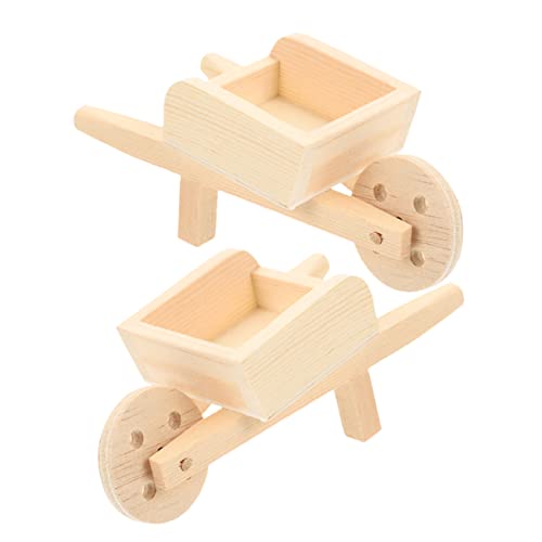 Vaguelly 2 Stck. Mini Holz Schubkarren Modelle für Puppenhaus Dekoratives Miniatur für Garten und Realistische Holz Schubkarre Deko für Sammlungen und Schreibtischgestaltung Vaguelly 2 Stck. Mini Holz Schubkarren Modelle für Puppenhaus Dekoratives Miniatur für Garten und Realistische Holz Schubkarre Deko für Sammlungen und Schreibtischgestaltung von Vaguelly