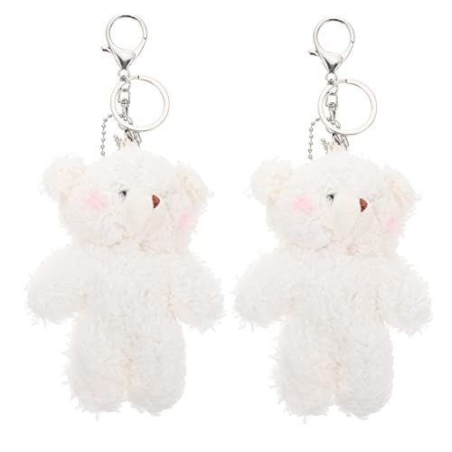 Vaguelly 2 Stück Bär Schlüsselanhänger Rucksackschlüsselkette Tiere Kuscheltier Schlüsselanhänger plüsch schlüsselanhänger Kawaii Schlüsselanhänger Rucksack-Hängedekoration Legierung Weiß Vaguelly 2 Stück Bär Schlüsselanhänger Rucksackschlüsselkette Tiere Kuscheltier Schlüsselanhänger plüsch schlüsselanhänger Kawaii Schlüsselanhänger Rucksack-Hängedekoration Legierung Weiß von Vaguelly