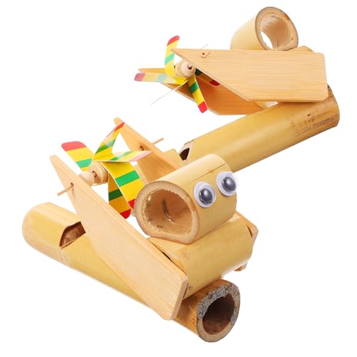 Vaguelly 2 Stück Bambus Pfeifen für Musikinstrumente Lernspielzeug Ergonomisches Design Leicht für Musikspiel und Kreative Entwicklung von Vaguelly