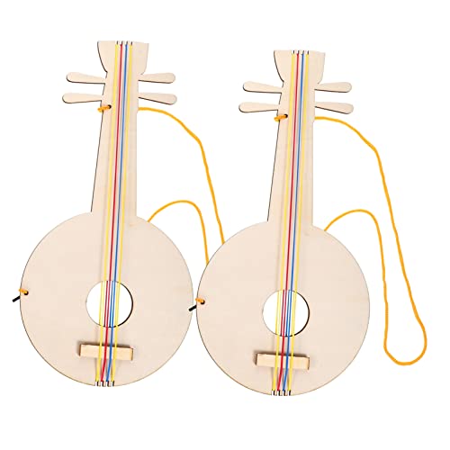 Vaguelly 2 Stück DIY Holz Gitarre Unbemalte Holz Gitarre Handgemachtes Musikinstrument für Kreative Projekte Vaguelly 2 Stück DIY Holz Gitarre Unbemalte Holz Gitarre Handgemachtes Musikinstrument für Kreative Projekte von Vaguelly
