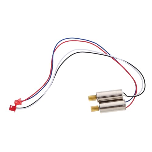 Vaguelly 2 Stück Drohnenzubehörmotor Combo Mini-Motor Ebene Motorgetriebe Motor mit Einer kleinen Orangenscheibe Motor Motor Turbine UAV-Teile Ersatzteile für Drohnen Quadcopter-Motor Eisen von Vaguelly