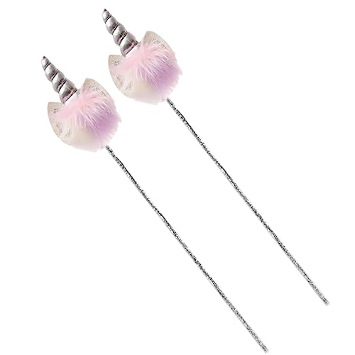 Vaguelly 2 Stück Einhorn Feenstäbe mit Farbverlauf Zauberstab Cosplay Party Bühnenauftritt Geburtstagsdeko Geformt Geeignet für Mädchen und Kostümierungen Zufällige Farbe von Vaguelly