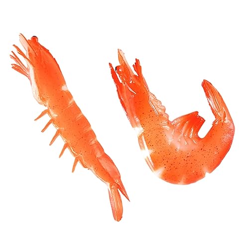 Vaguelly 2 Stück Große Rote Garnelen Kleine Garnelenfuttermodelle Garnelen Kognitives Modell Garnelen Lebensechte Rote Garnelenfigur Garnelenmodell Foto Requisite Pädagogische von Vaguelly