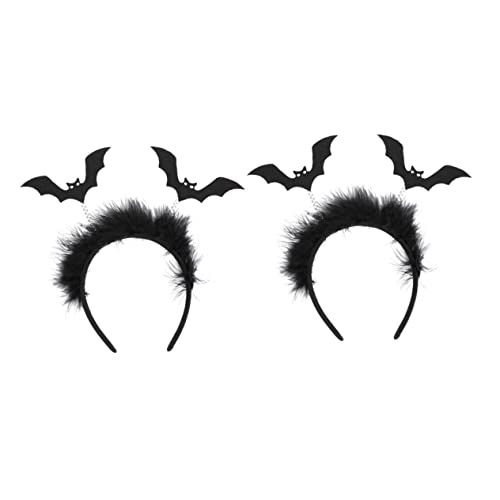 Vaguelly 2 Stück Halloween Bat Haarreif Leichtes Komfortables Stirnband mit Fledermaus Design Robustes Material für Party Bühne und Kostüm Einfach Anzulegen Modisches Halloween Accessoire von Vaguelly