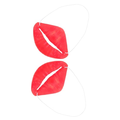 Vaguelly Wurst Mund Lippen Halloween Wurst Mund 2 Halloween Dekoration Lustige Cartoon Wurst Rote Lippen Requisiten Für Tanzpartys Und Festivals Halloween Und Kostümpartys von Vaguelly
