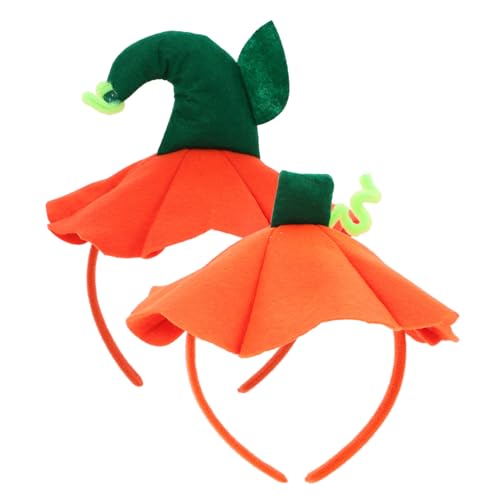 Vaguelly 2 Stück Halloween Kürbis Haarreif Kostüm Haarband für Lustiger Kopfschmuck für Halloween Feiern und Karneval von Vaguelly