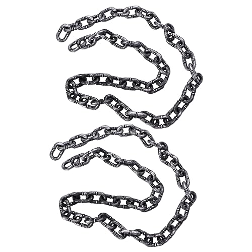 Vaguelly 2 Stück Halloween Kunststoffkette Realistische Cosplay Requisiten für Kostümparty Halloween Dekoration Lange Fake Chain Accessoires von Vaguelly