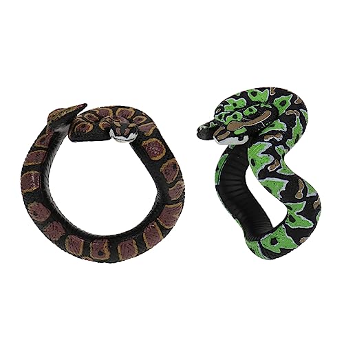 Vaguelly 2 Stück Halloween Streichspielzeug Schlangen Realistisches Snake Props für Pranks und Halloween Dekoration Einstellbares Snake Modellarmband Umweltfreundliches Material Lustiges von Vaguelly