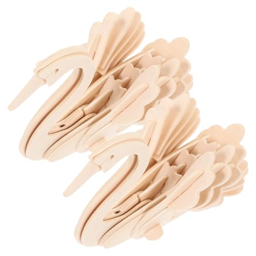 Vaguelly 2 Stück Hand montierte Modelle interaktives Puzzle geburtstagsmitgebsl Puzzle für zabawki stymulujące rozwój Lernspielzeug für Tiermodell Holz von Vaguelly