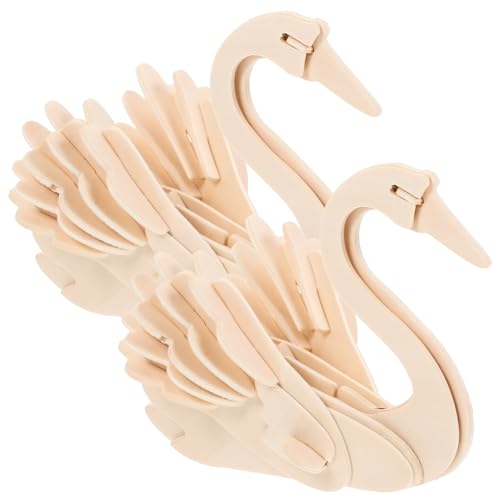 Vaguelly 2 Stück Hand montierte Modelle interaktives Puzzle holzsteckpuzzel Puzzle für DIY Tiermodell 3D-Rätsel Holzrätsel Tiere DIY Montage Bildungsspielzeug von Vaguelly
