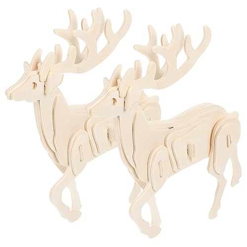 Vaguelly 2 Stück Holzpuzzle DIY Puzzle für Kreatives Lernspielzeug aus Holz für Bastelprojekte für Geburtstage und Weihnachten Vaguelly 2 Stück Holzpuzzle DIY Puzzle für Kreatives Lernspielzeug aus Holz für Bastelprojekte für Geburtstage und Weihnachten von Vaguelly