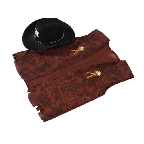Vaguelly 2 Stück Jeans Themenkleid Halloween-cowboy-cosplay Cowboy-outfit Für Kleinkinder Cowboyhut Für Erwachsene Maskerade-cosplay-kostüm Cowgirl -kostüm -outfit Kleiner Cowboyhut Stoff Vaguelly 2 Stück Jeans Themenkleid Halloween-cowboy-cosplay Cowboy-outfit Für Kleinkinder Cowboyhut Für Erwachsene Maskerade-cosplay-kostüm Cowgirl -kostüm -outfit Kleiner Cowboyhut Stoff von Vaguelly