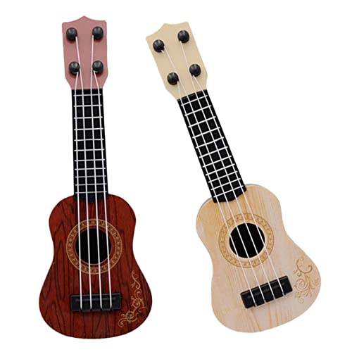 Vaguelly 2 Stück Kinderspielzeug Ukulele Mini saiteninstrument Musikalisches Lernspielzeug für Kleinkinder Frühe Musikalische Früherziehung Geschenk Ab Jahren von Vaguelly
