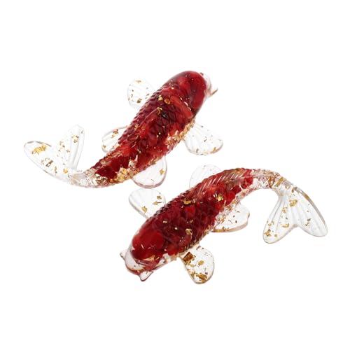 Vaguelly Kristallfischfiguren Mini-fischstatuen Briefbeschwerer Realistische Mini-Tiere Handgefertigt Glücksdekor Für Büro Und Zuhause von Vaguelly