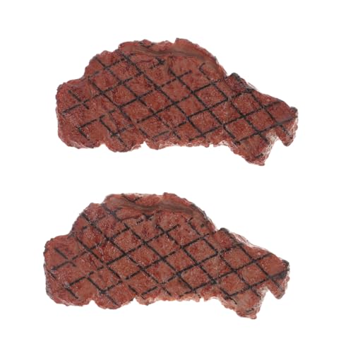 Vaguelly Pädagogisches Spielzeug Aus Künstlichem Steak – 2 Stück Simulationssteak Nicht Essbares Plastikdekor Zum Spielen Für Kinder Zur Präsentation Zu Hause Und Im Restaurant Vaguelly Pädagogisches Spielzeug Aus Künstlichem Steak – 2 Stück Simulationssteak Nicht Essbares Plastikdekor Zum Spielen Für Kinder Zur Präsentation Zu Hause Und Im Restaurant von Vaguelly