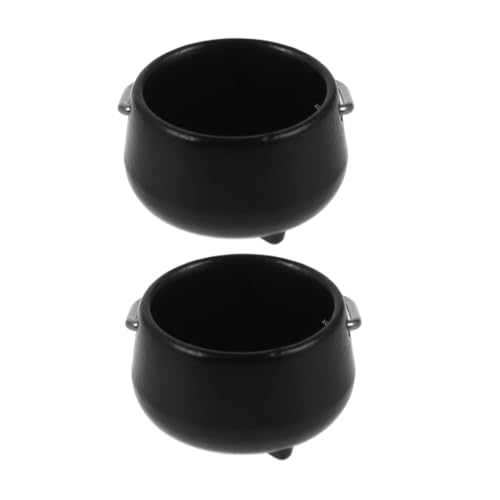 Vaguelly 2 Stück Maßstab Halloween Zubehör Mikro Landschaftsaccessoire für Puppenhausdekoration Stilvolle Mini Töpfe für Kreative Szenen von Vaguelly