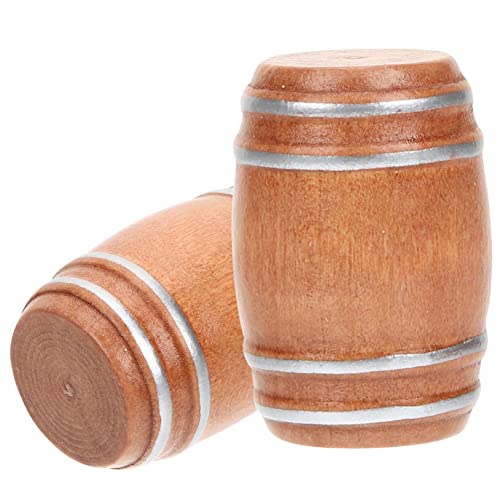 Vaguelly 2 Stück Mini Holzfass Miniatur Bierfässer Modell für Puppenhaus Miniature Barrels Tiny House Zubehör Klassische Dekoration Langlebig und Kreativ Vaguelly 2 Stück Mini Holzfass Miniatur Bierfässer Modell für Puppenhaus Miniature Barrels Tiny House Zubehör Klassische Dekoration Langlebig und Kreativ von Vaguelly