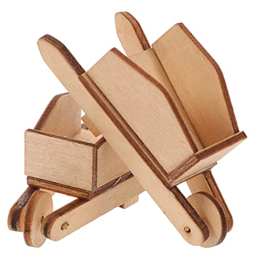 Vaguelly Mini-schubkarren Aus Holz Für Puppenhaus 2 Stück Miniaturwagen Spielzeug Für Garten Und Heimdekoration Vaguelly Mini-schubkarren Aus Holz Für Puppenhaus 2 Stück Miniaturwagen Spielzeug Für Garten Und Heimdekoration von Vaguelly