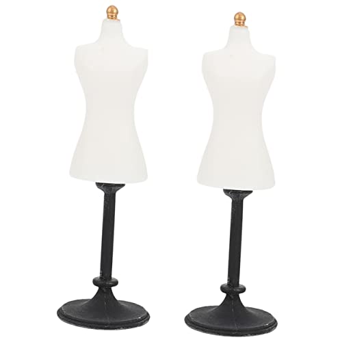 Vaguelly 2 Stück Mini-Mannequin-Ständer für kinderspielzeug klein Schaufensterpuppe Körper weiblich Puppenkleid Schaufensterpuppe mit Ständer Schaufensterpuppe nähen Harz von Vaguelly