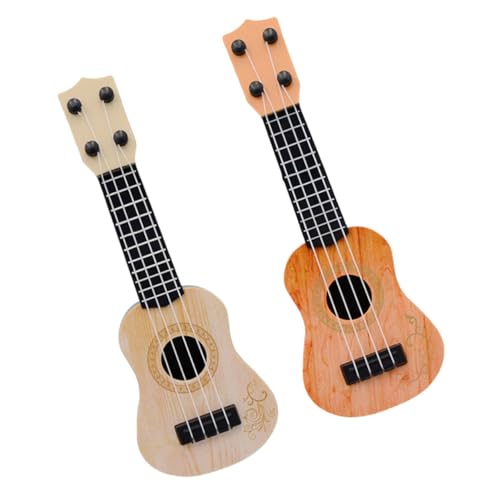 Vaguelly 2 Stück Mini Ukulele für Musikinstrument zur Musikalischen Früherziehung für Geburtstagsfeiern und Familienfeiern Gelb und Beige Vaguelly 2 Stück Mini Ukulele für Musikinstrument zur Musikalischen Früherziehung für Geburtstagsfeiern und Familienfeiern Gelb und Beige von Vaguelly