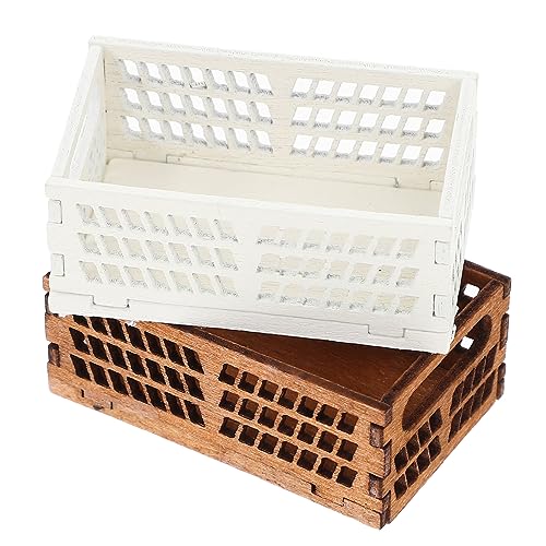 Vaguelly 2 Stück Mini-aufbewahrungskörbe, Puppenhaus-miniaturkörbe, Miniatur-puppenhaus-zubehör Vaguelly 2 Stück Mini-aufbewahrungskörbe, Puppenhaus-miniaturkörbe, Miniatur-puppenhaus-zubehör von Vaguelly