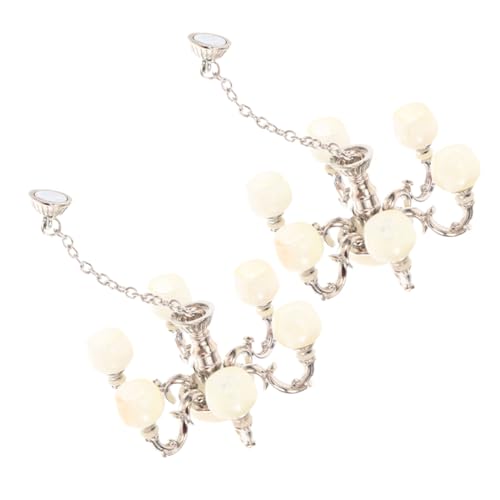 Vaguelly 2stücke Miniatur-deckenleuchten Für Puppenhäuser Retro-lampenmodell Hängelampenimitat Kleine Lampen Für Miniatur-Dinge Puppenhausleuchten Für Wohnzimmer-dekor von Vaguelly