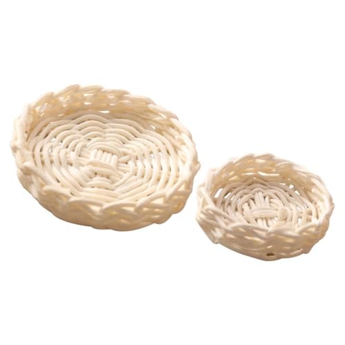 Vaguelly 2 Stück Miniature Woven Basket Teiliges für Puppenhaus und Mikrolandschaft als Aufbewahrungskorb und Deko Element aus Robustem Rattan Gefertigt Leicht und Langlebig Vaguelly 2 Stück Miniature Woven Basket Teiliges für Puppenhaus und Mikrolandschaft als Aufbewahrungskorb und Deko Element aus Robustem Rattan Gefertigt Leicht und Langlebig von Vaguelly