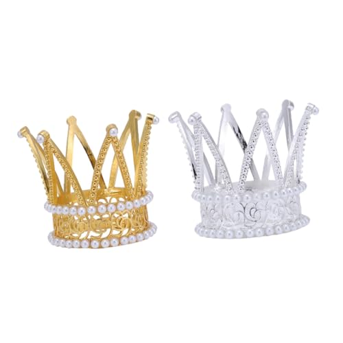 Vaguelly 2 Stück Perlen Tortendeko Gold und Silber Handgefertigte Tiara Cake Topper für Kindergeburtstag Hochzeitstorte Kreative Kuchenverzierung Einfache Anwendung Vaguelly 2 Stück Perlen Tortendeko Gold und Silber Handgefertigte Tiara Cake Topper für Kindergeburtstag Hochzeitstorte Kreative Kuchenverzierung Einfache Anwendung von Vaguelly