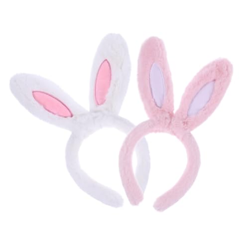 Vaguelly 2 Stück Plüsch Hasenohren Haarreif Weiches Niedliches Stirnband für Mädchen für Party Alltag und Kostüm Geschenkidee Weiße und Rosa Farben Vaguelly 2 Stück Plüsch Hasenohren Haarreif Weiches Niedliches Stirnband für Mädchen für Party Alltag und Kostüm Geschenkidee Weiße und Rosa Farben von Vaguelly