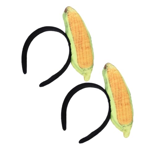 Vaguelly 2 Stück Plüsch Mais Kopfband Lustiges Halloween Haarband Kostüm Accessoire Unisex Party Favor Stirnband für Damen und Herren Vielseitig Verstellbar für Karneval und Festliche von Vaguelly
