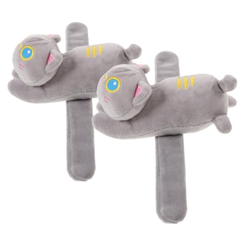 Vaguelly 2 Stück Plüsch Tier Slap Armbänder Niedliche Katzen Handgelenk Spielzeuge als Party für Cartoon Armbänder für Unvergessliche Feiern von Vaguelly