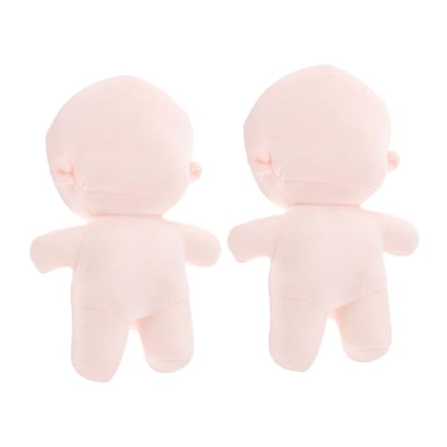 Vaguelly 2 Stück Puppe Puppe B Kleidung Trägt Leere Puppe DIY Stoffpuppe DIY Handwerk Plüsch Entzückende Geschmeidige Plüschpuppe Stoffpuppenkörper Leere Humanoide Plüschpuppe Plüsch Pp von Vaguelly