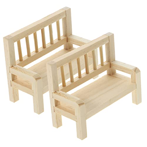Vaguelly Realistische Mini-holzbank Für Puppenhausmöbel-Requisiten Miniaturmöbelmodell Für Fantasievolles Spielen Von Jungen Und Mädchen von Vaguelly