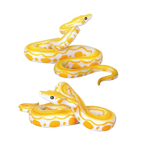 Vaguelly 2 Stück Realistische Schlangenmodell aus Hochwertigem Detailgetreu Imitierte Figur als Halloween Deko und Aprilscherz für Erwachsene von Vaguelly