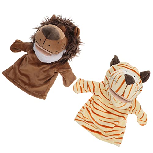 Vaguelly 2 Stück Realistische Tierhandpuppen mit Beweglichem Mund Weiche Handpuppen für Pädagogisches Rollenspiel für Geschichtenerzählen und Interaktion für Junge Mädchen von Vaguelly