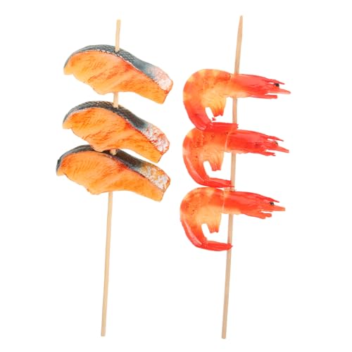 Vaguelly 2 Stück Realistisches Grillmodell Imitationslebensmittel für Dekoration Fotografie und Grill Events Rote Garnelen Dünne Fischstücke für Küchen und Grillfans Vaguelly 2 Stück Realistisches Grillmodell Imitationslebensmittel für Dekoration Fotografie und Grill Events Rote Garnelen Dünne Fischstücke für Küchen und Grillfans von Vaguelly