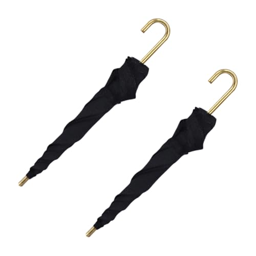 Vaguelly 2 Stück Regenschirm Ornamente Puppenhaus Kleiner Regenschirm Mini Vers Make It Mini Food Kleiner Regenschirm Reise Mini Regenschirme Kleines Schwarzes von Vaguelly