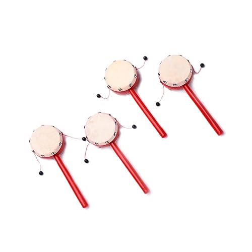 Vaguelly 2 Stück Schafsleder Rassel Trommel mit Holzgriff Musikinstrument für Kleinkinder zur Frühen der Musikalität und Koordination Vaguelly 2 Stück Schafsleder Rassel Trommel mit Holzgriff Musikinstrument für Kleinkinder zur Frühen der Musikalität und Koordination von Vaguelly