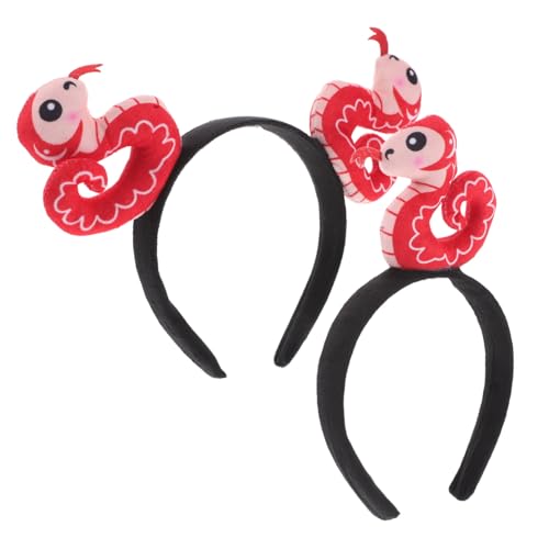 Vaguelly 2 Stück Schlangen-stirnband Niedliches Cartoon Haaraccessoire Leichtes Sternzeichen Kopfschmuck für Chinesisches Neujahr Festliche Feierlichkeiten Jahr der Schlange von Vaguelly