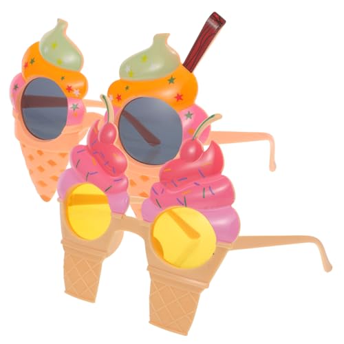Vaguelly 2 Stück Sommer Strand Sonnenbrillen mit Eiscreme Design Lustige Partybrille für Hawaiianische Mottopartys Tragbare Dekorationsbrille Bunten Farben Vaguelly 2 Stück Sommer Strand Sonnenbrillen mit Eiscreme Design Lustige Partybrille für Hawaiianische Mottopartys Tragbare Dekorationsbrille Bunten Farben von Vaguelly