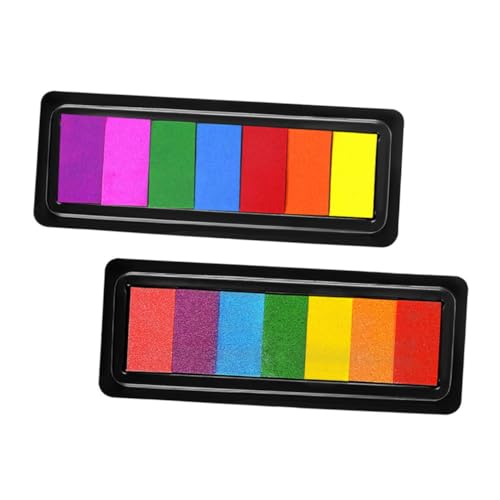 Vaguelly 2 Stück Stempelkissen für DIY Projekte Abwaschbare Fingerfarben für Malerei Scrapbooking und Stempeln Farben für Kreative von Vaguelly