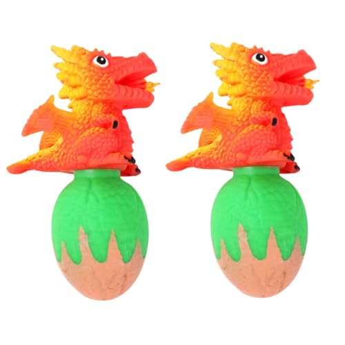 Vaguelly 2 Stück Stressabbau Dinosaurier Eier Decompression Toy Squeezing Ball Kunststoff Kreatives Anti Stress für Jungen und Mädchen Ab Jahren von Vaguelly
