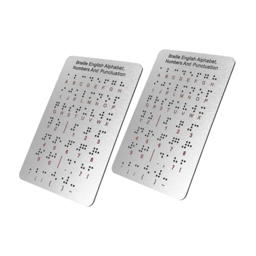 Vaguelly 2stücke Braille-alphabettafel Lernhilfen Für Sehbehinderte Braille Lernen Buchstaben Und Zahlen Mit Erhabenen Punkten Übungstafel Für Zuhause Und Schule Braille-lerntafel Für Vaguelly 2stücke Braille-alphabettafel Lernhilfen Für Sehbehinderte Braille Lernen Buchstaben Und Zahlen Mit Erhabenen Punkten Übungstafel Für Zuhause Und Schule Braille-lerntafel Für von Vaguelly