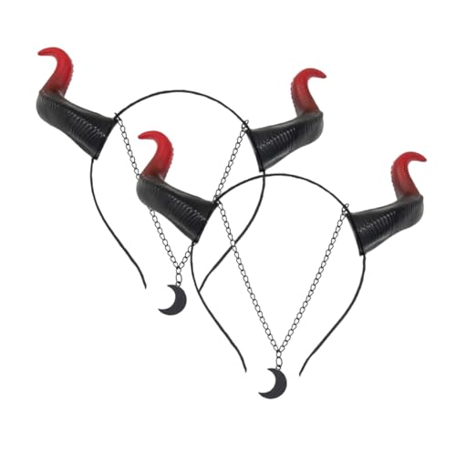 Vaguelly 2 Stück Teiliges Cosplay Stirnband mit Rot Schwarzen Ochsenhörnern Leichtes Halloween Haar Accessoire Modisch und Einzigartig für Karneval Kostümparty und Maskerade Vaguelly 2 Stück Teiliges Cosplay Stirnband mit Rot Schwarzen Ochsenhörnern Leichtes Halloween Haar Accessoire Modisch und Einzigartig für Karneval Kostümparty und Maskerade von Vaguelly
