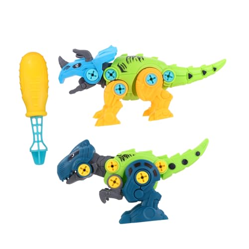 Vaguelly 2 Stück Teiliges DIY Dinosaurier zum Zusammenbauen Pädagogisches Schraubspielzeug aus Fördert Kindliche Kreativität und Motorische Fähigkeiten für Ab Jahren von Vaguelly
