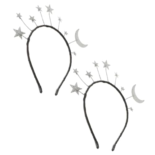 Vaguelly 2 Stück Teiliges Glitzer Stern Haarreif Leichter Party Haarreif mit Funkelndem Stern und Mond Design Modisches Haarschmuck Accessoire für Mädchen Bequem und Einfach zu Tragen Vaguelly 2 Stück Teiliges Glitzer Stern Haarreif Leichter Party Haarreif mit Funkelndem Stern und Mond Design Modisches Haarschmuck Accessoire für Mädchen Bequem und Einfach zu Tragen von Vaguelly
